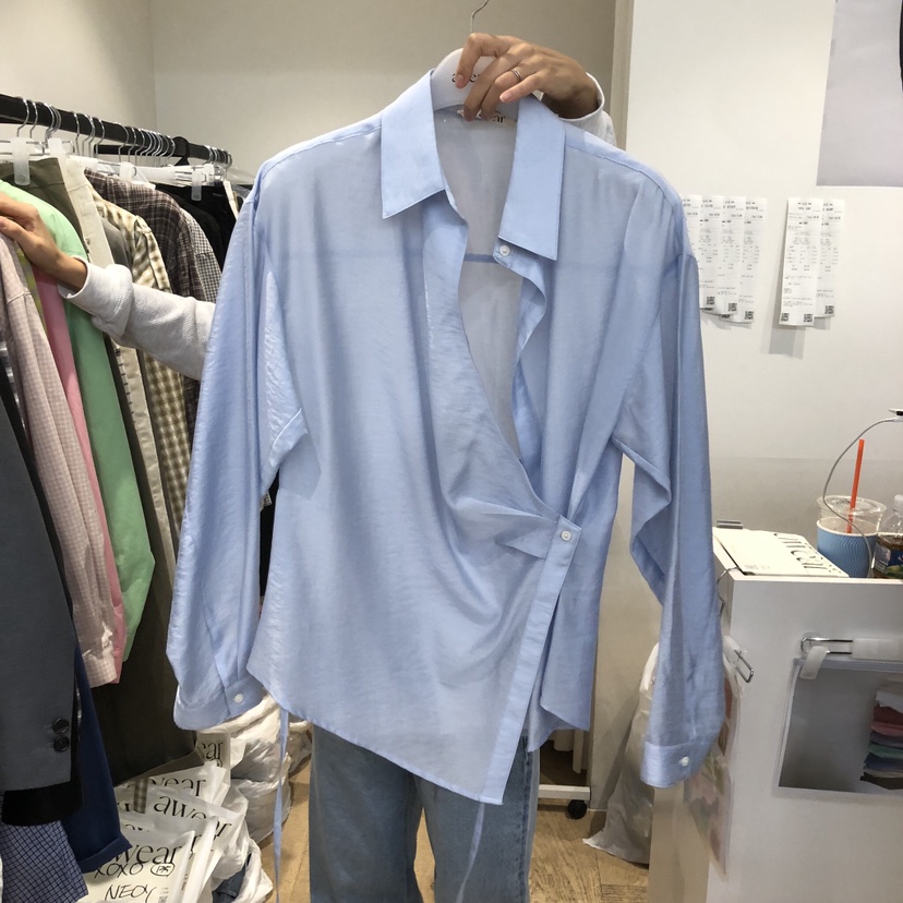 RUMIRU/AWEAR韓國東大門直郵女士新款推薦時尚襯衫蕾絲衫awear/RUMIRU襯衫/蕾絲衫圖色1