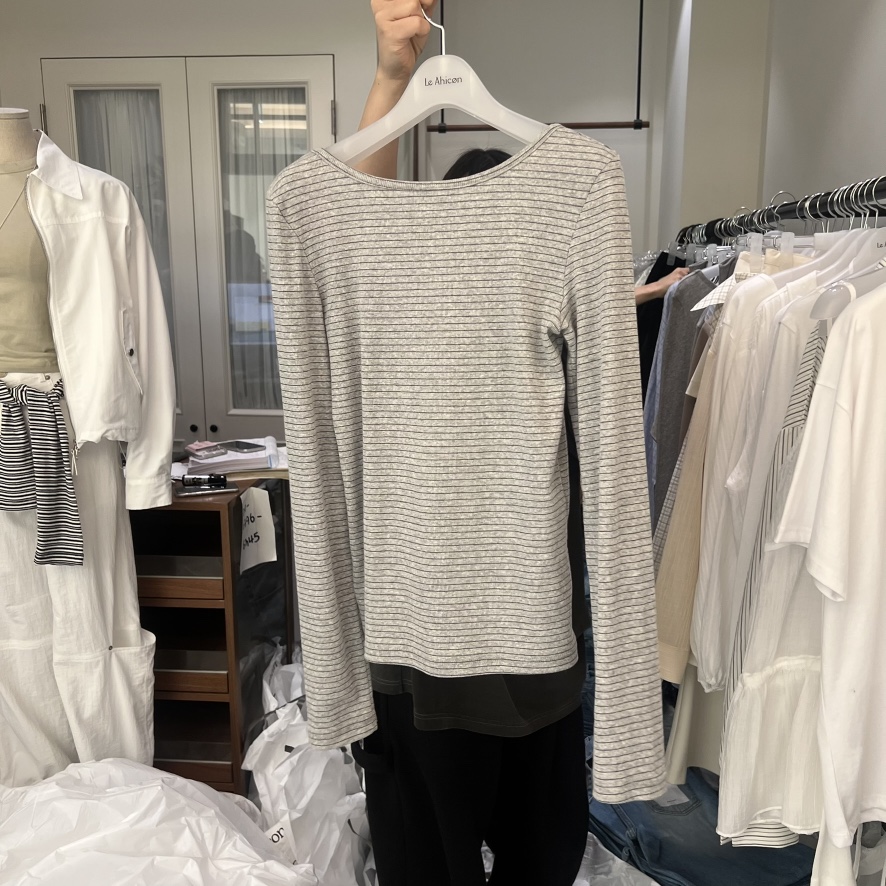 LE AHICON韓國直郵女士新品熱賣26春夏休閑真品時尚長袖T恤Le Ahicon長袖T恤圖色2