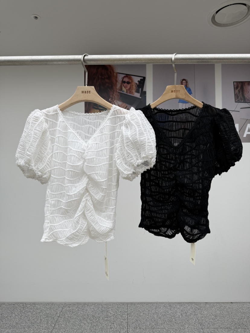 MADE-P韓國直郵女裝新款真品熱賣時尚推薦休閑襯衫蕾絲衫MADE-P襯衫/蕾絲衫