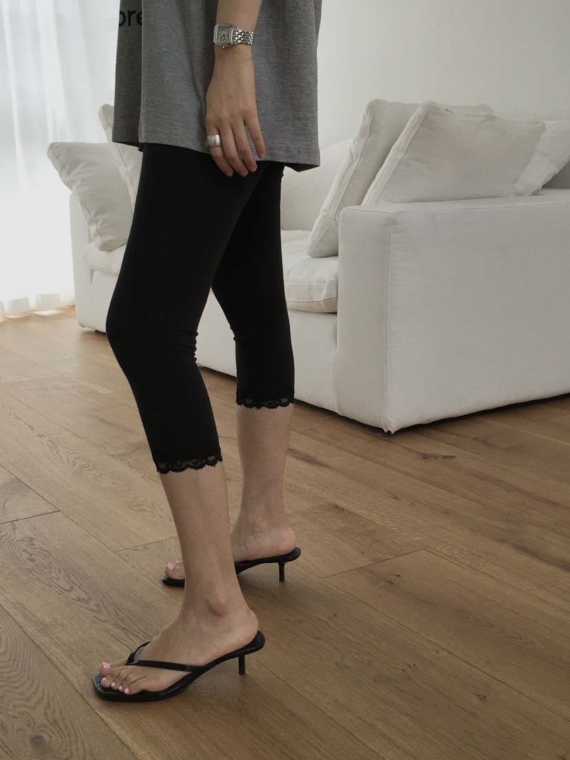 MADE-P東大門代購女裝新款休閑熱賣人氣26春夏休閑褲蕾絲MADE-P休閑褲