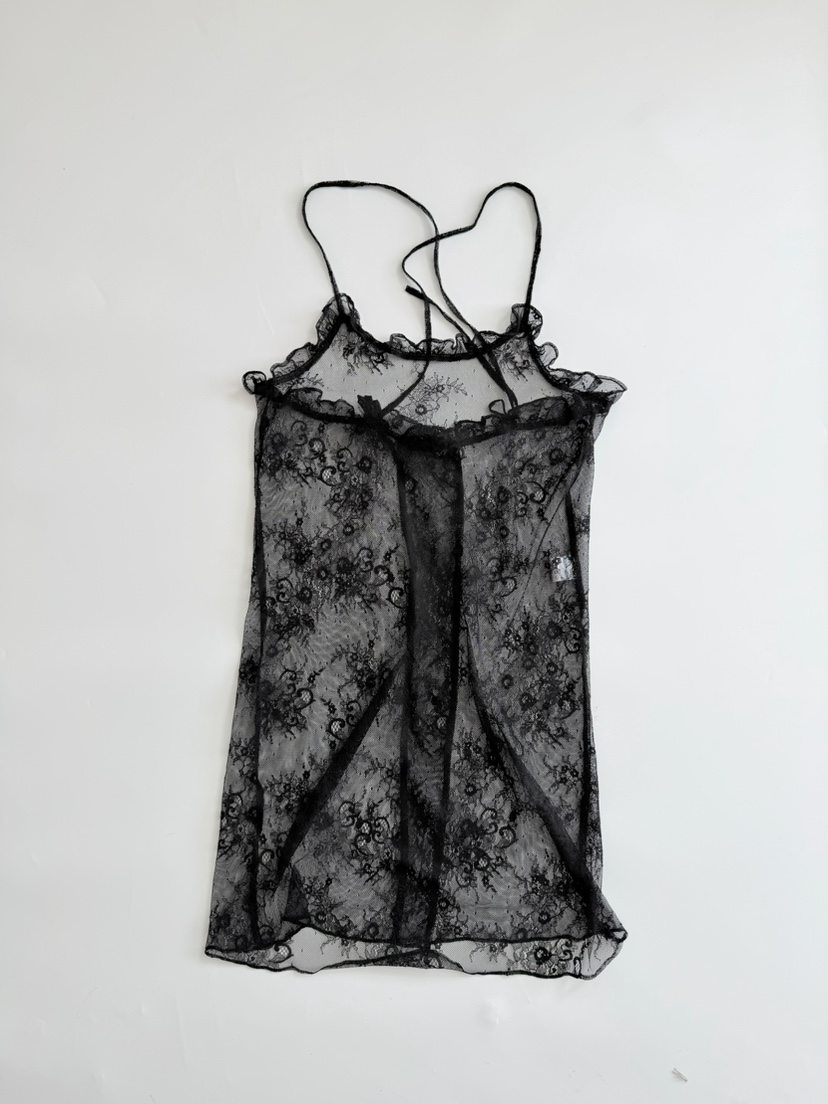 OLI SEOUL韓國直郵實拍女裝新品推薦時尚連衣裙蕾絲開衩OLI SEOUL連衣裙圖色2