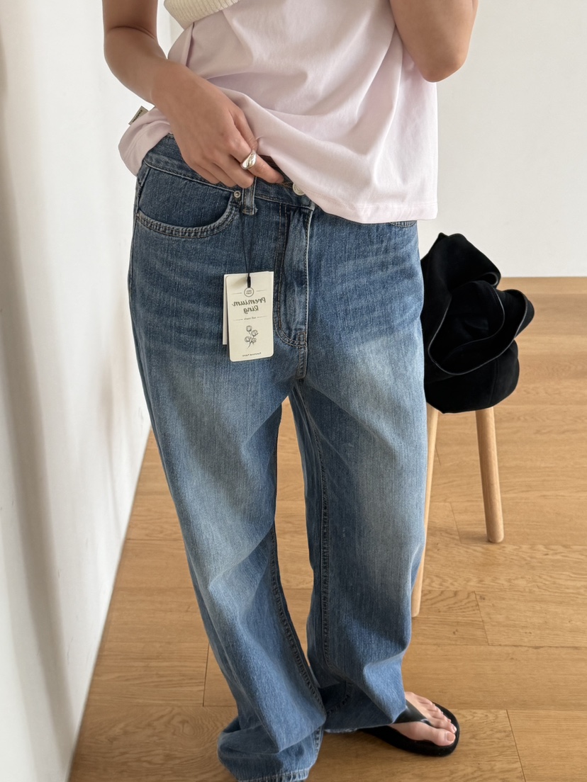 AMY GRACE-A韓國代購女士新款26春夏休閑熱賣職業牛仔褲AMY GRACE-A牛仔褲