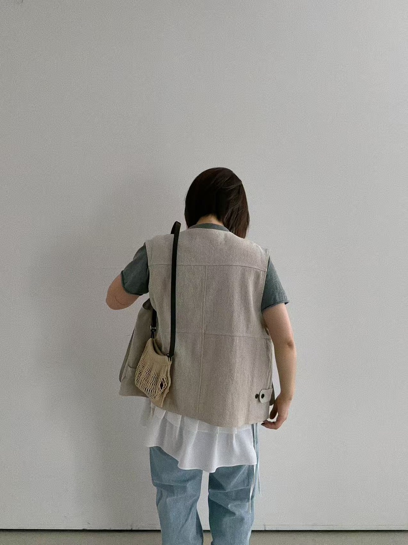 OLI SEOUL韓國東大門直郵女裝新款熱賣人氣時尚馬甲亞麻OLI SEOUL馬甲