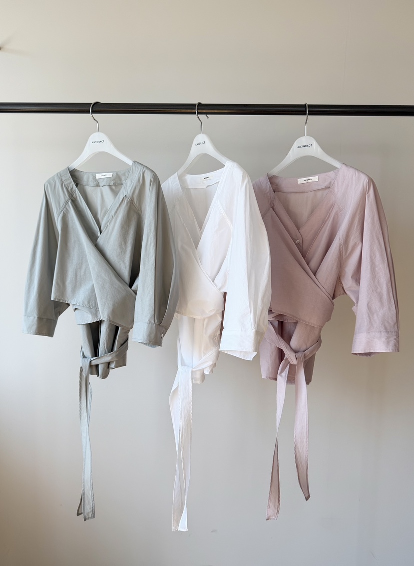 AMY GRACE-A韓國直郵實拍女裝新款人氣推薦時尚襯衫蕾絲衫AMY GRACE-A襯衫/蕾絲衫