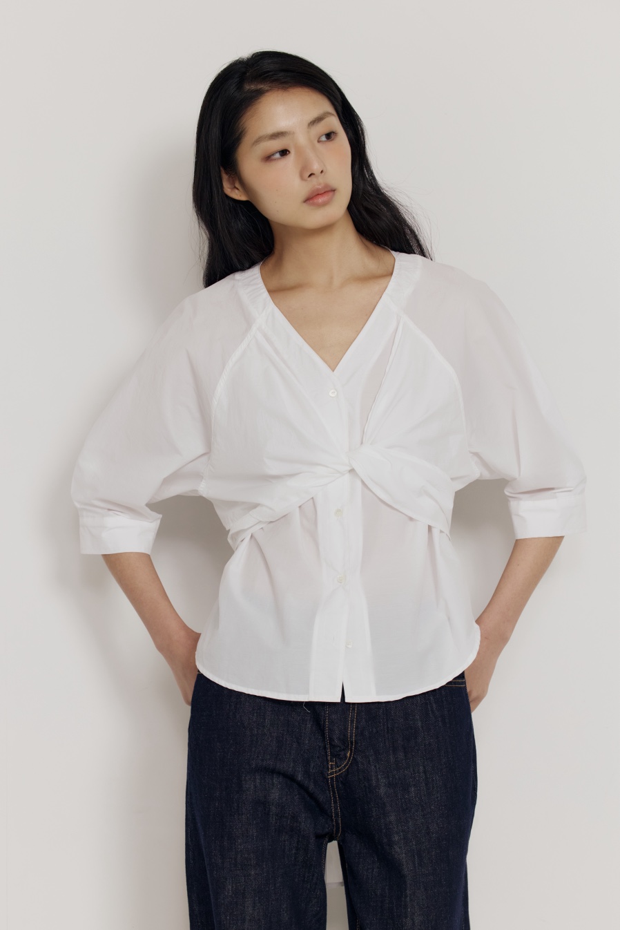 AMY GRACE-A韓國直郵實拍女裝新款人氣推薦時尚襯衫蕾絲衫AMY GRACE-A襯衫/蕾絲衫