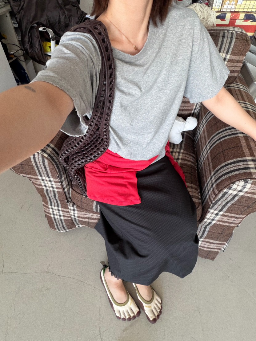 OLI SEOUL韓國東大門代購女士新款推薦熱賣職業長裙圓領OLI SEOUL長裙