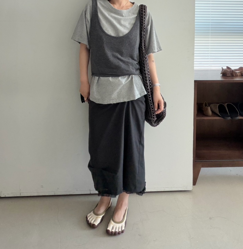 OLI SEOUL韓國東大門代購女士新款推薦熱賣職業長裙圓領OLI SEOUL長裙