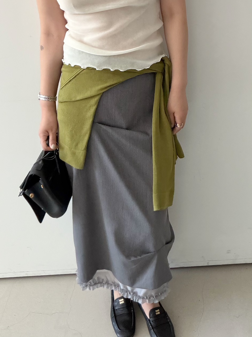 OLI SEOUL韓國東大門代購女士新款推薦熱賣職業長裙圓領OLI SEOUL長裙