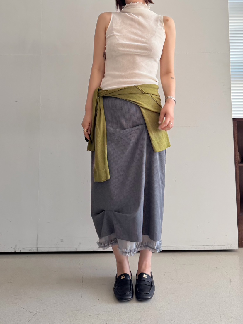 OLI SEOUL韓國東大門代購女士新款推薦熱賣職業長裙圓領OLI SEOUL長裙