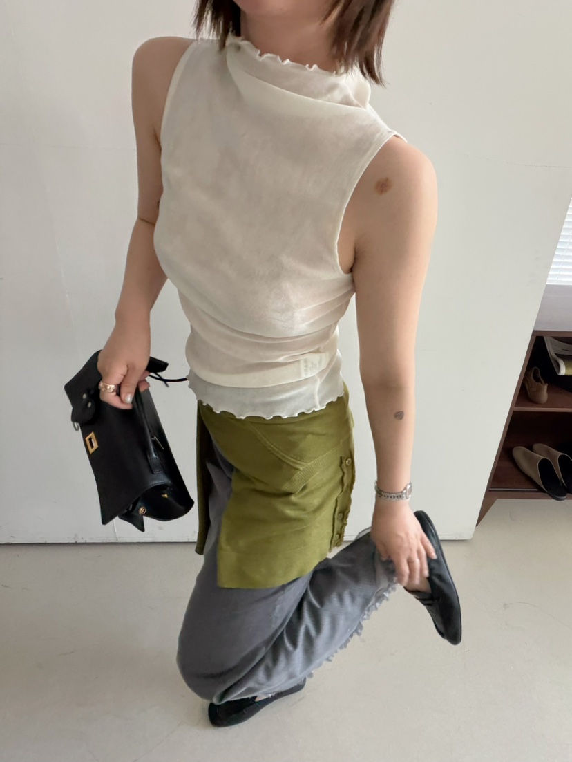 OLI SEOUL韓國東大門代購女士新款推薦熱賣職業長裙圓領OLI SEOUL長裙