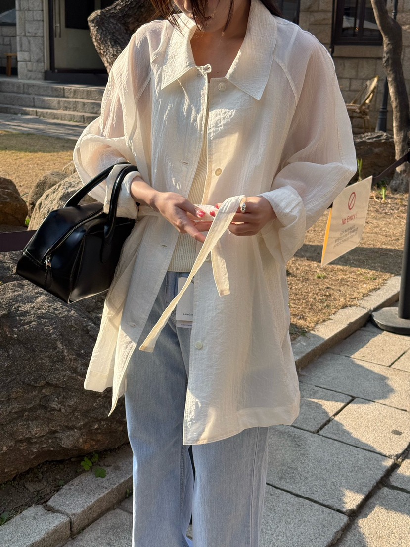 AMY GRACE-A韓國東大門直郵女裝新品職業推薦夾克含腰帶AMY GRACE-A夾克