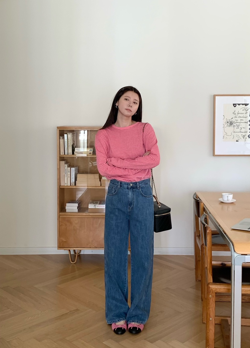 COURGETTE韓國代購女裝新款熱賣推薦26春夏職業時尚牛仔褲COURGETTE牛仔褲