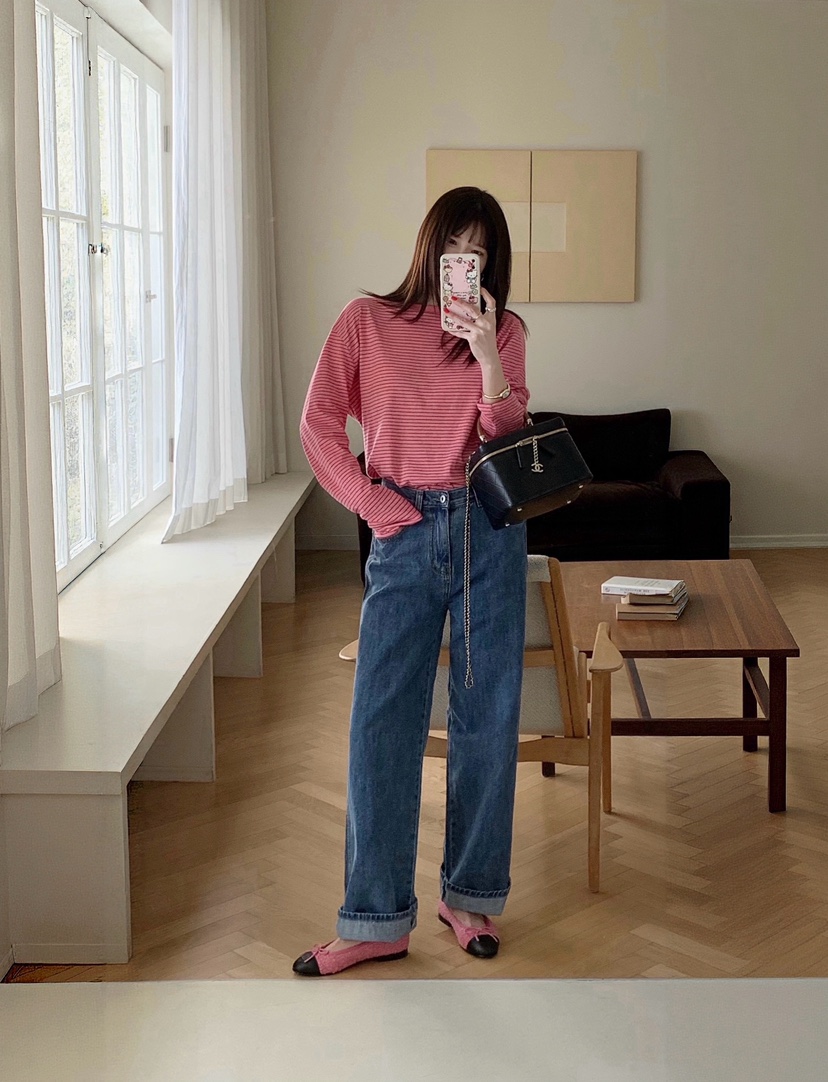 COURGETTE韓國代購女裝新款熱賣推薦26春夏職業時尚牛仔褲COURGETTE牛仔褲