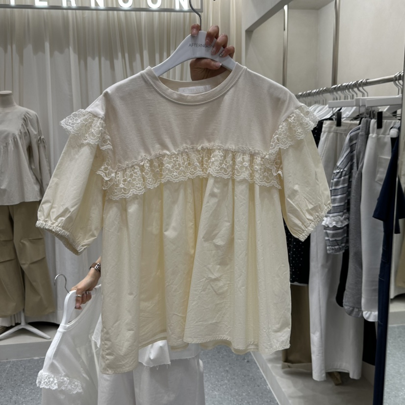 AFTERNOON韓國東大門直郵女士新品熱賣人氣推薦襯衫蕾絲衫AFTERNOON襯衫/蕾絲衫圖色2