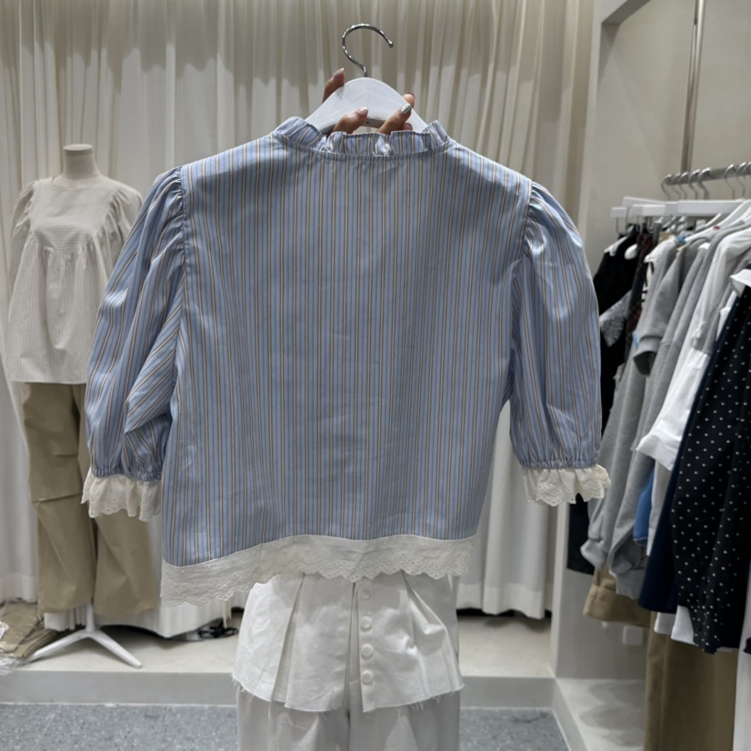 AFTERNOON韓國東大門直郵女士新品熱賣職業休閑襯衫蕾絲衫AFTERNOON襯衫/蕾絲衫