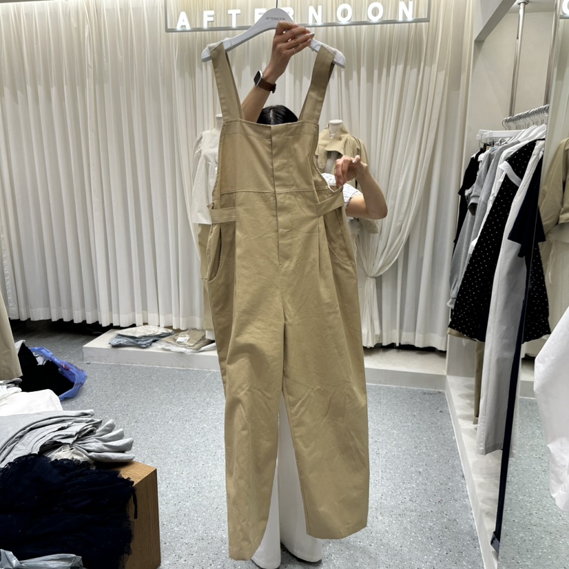AFTERNOON韓國代購女裝新品推薦26春夏人氣熱賣職業背帶褲AFTERNOON背帶褲圖色1