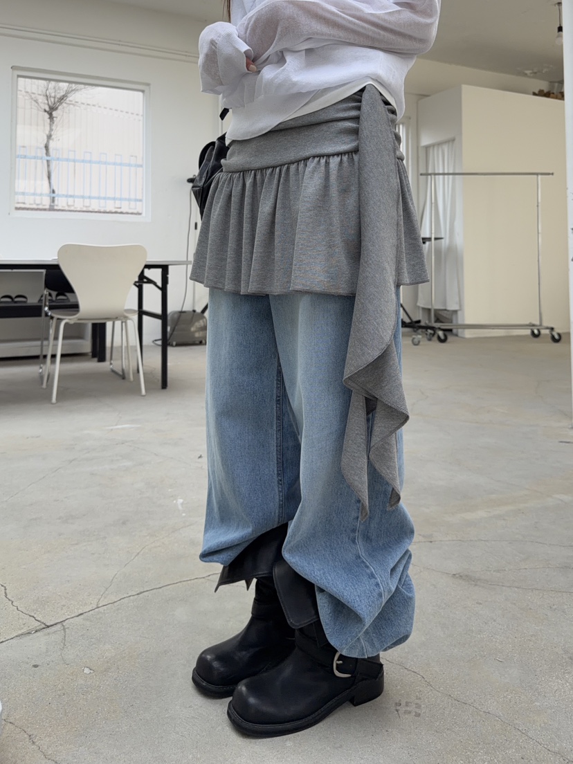 ACME韓國直郵女裝新品休閑熱賣時尚26春夏職業人氣短裙褶皺ACME短裙