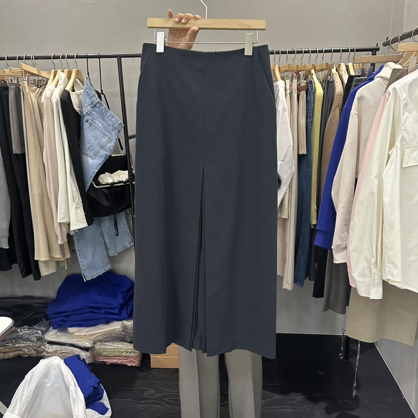 FLAMME TOIT/LUNAMDE韓國直郵實拍女士新款職業長裙褶皺FLAMME TOIT/LUNAMDE長裙圖色2