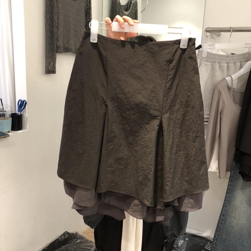 AUBE韓國東大門直郵女士新款26春夏職業休閑半身裙中短裙AUBE半身裙/中短裙圖色1