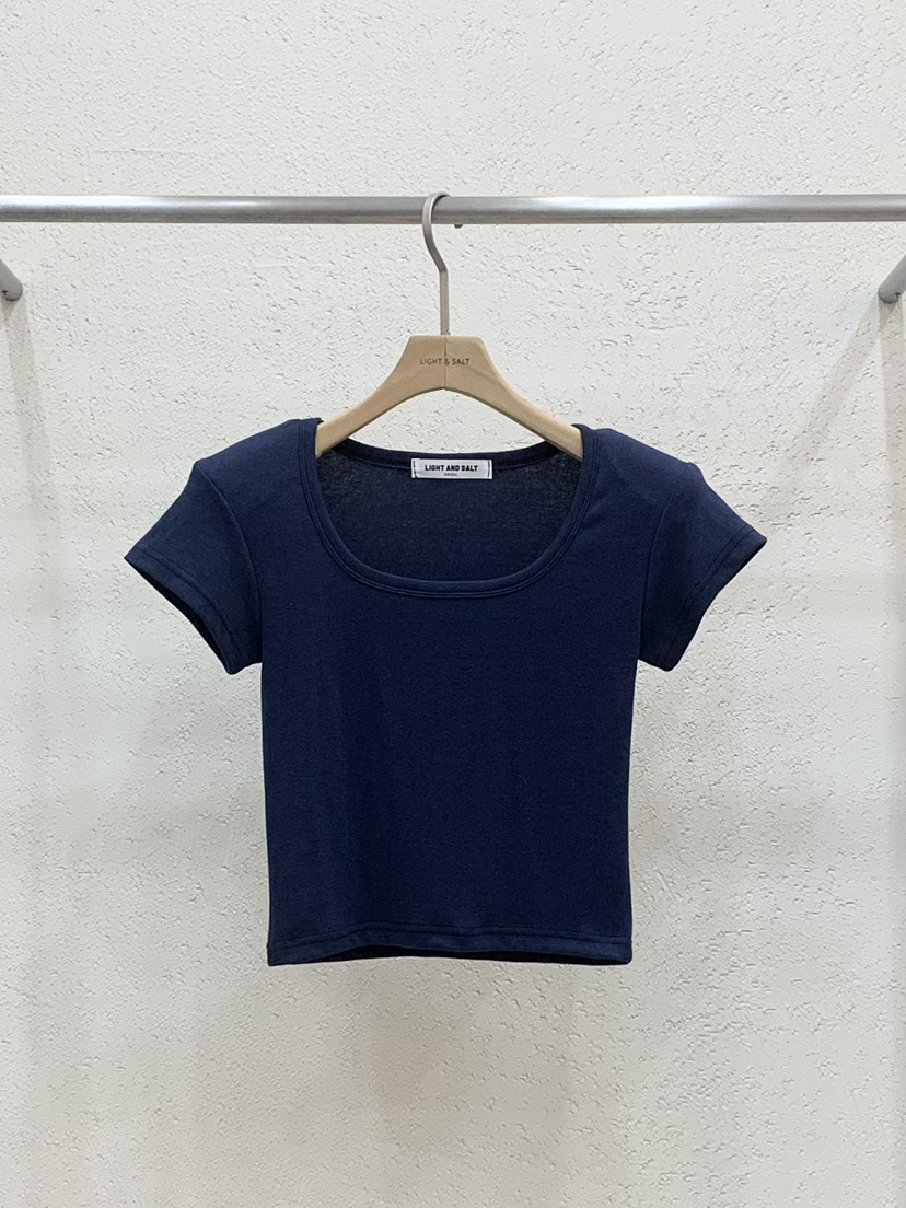 LIGHT AND SALT韓國直郵女裝新品人氣職業熱賣26春夏T恤LIGHT AND SALTT恤圖色5深藍色