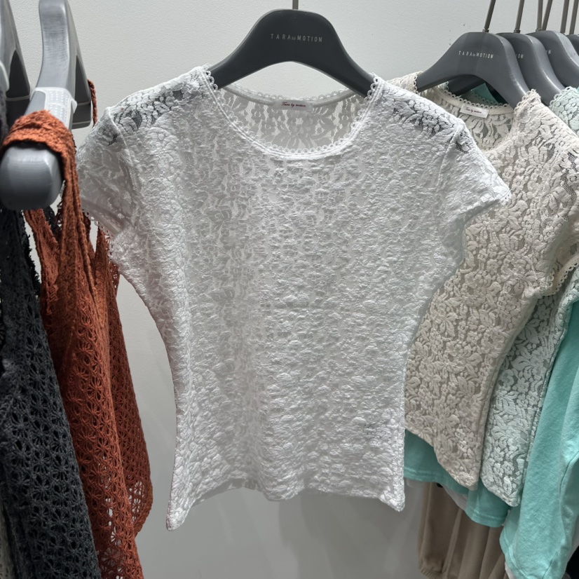 TARABY MOTION韓國東大門直郵女士新款26春夏襯衫蕾絲衫TARABY MOTION襯衫/蕾絲衫圖色1白色