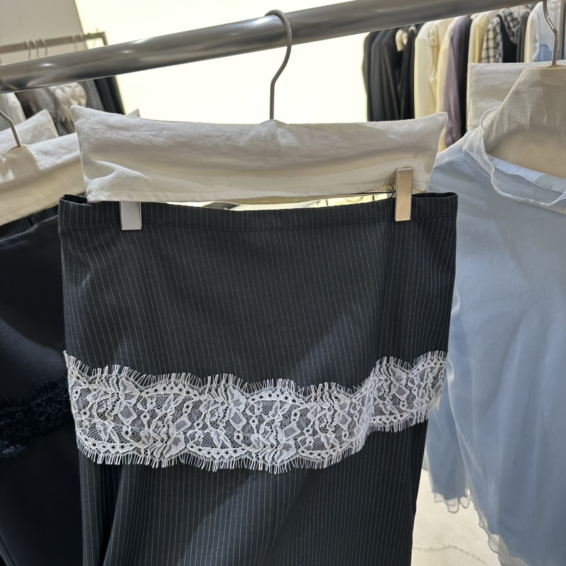 CENTO韓國直郵實拍女裝新品人氣休閑時尚職業熱賣26春夏短裙CENTO短裙圖色3墨色條紋