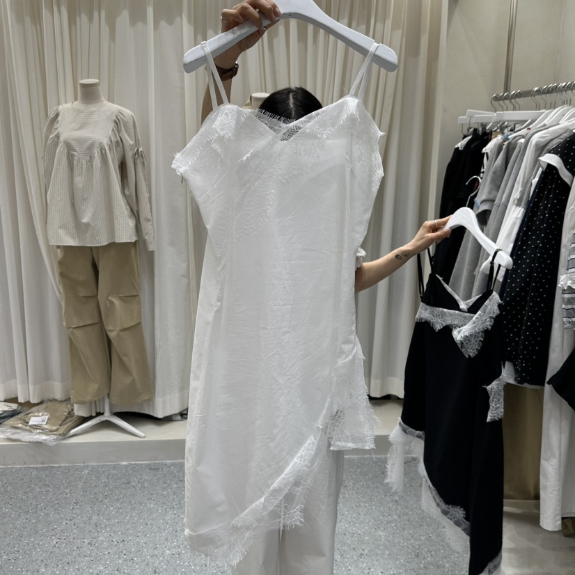 AFTERNOON韓國東大門代購女裝新款推薦熱賣26春夏連衣裙蕾絲AFTERNOON連衣裙圖色1