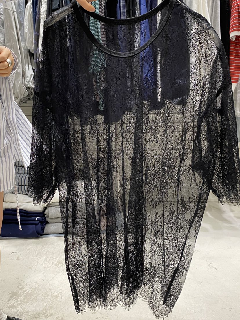 BRICKLANE韓國代購女裝新品休閑時尚26春夏熱賣職業T恤蕾絲BRICKLANET恤圖色2