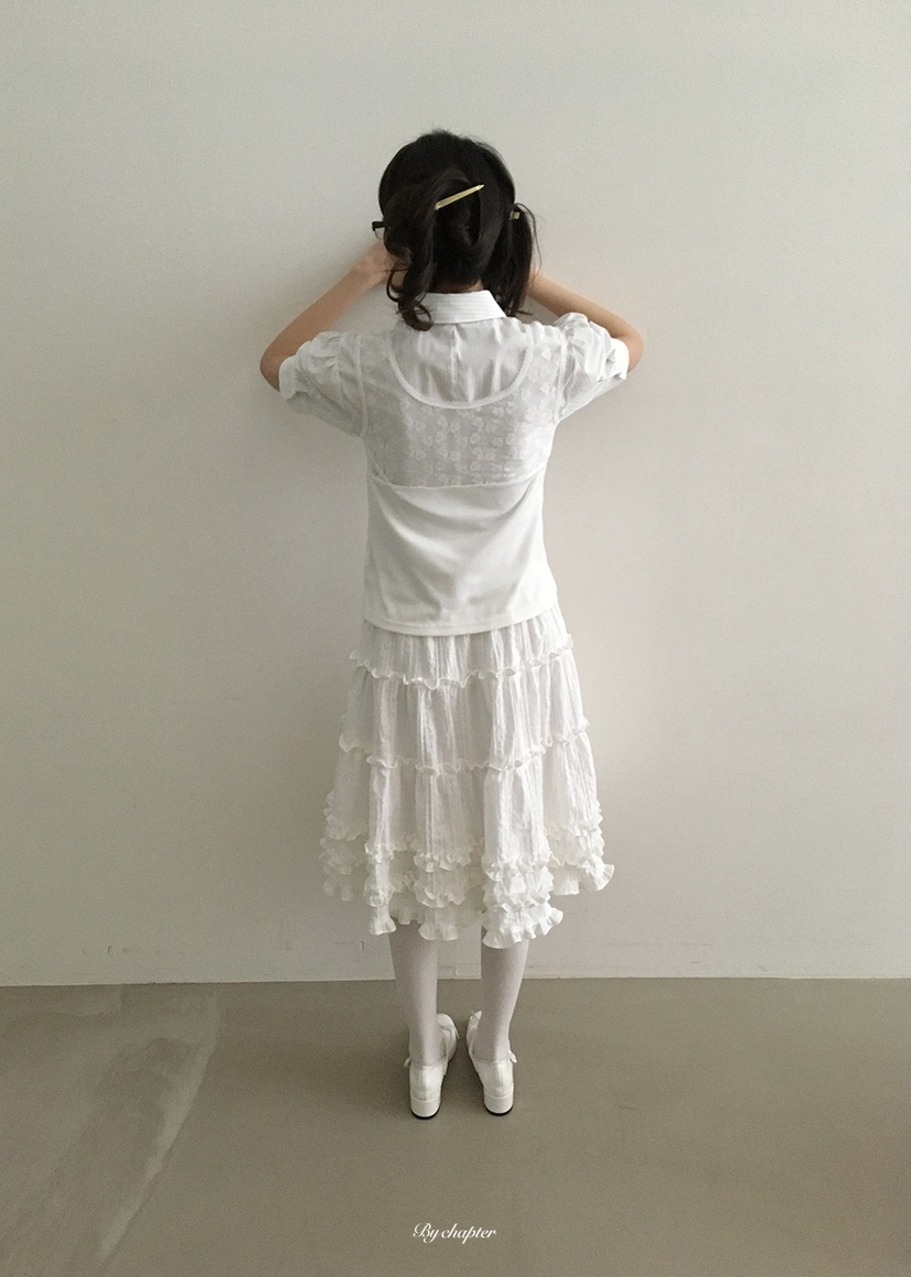 BY CHAPTER韓國東大門直郵女裝新款熱賣襯衫蕾絲衫不含內搭鏤空BY Chapter襯衫/蕾絲衫