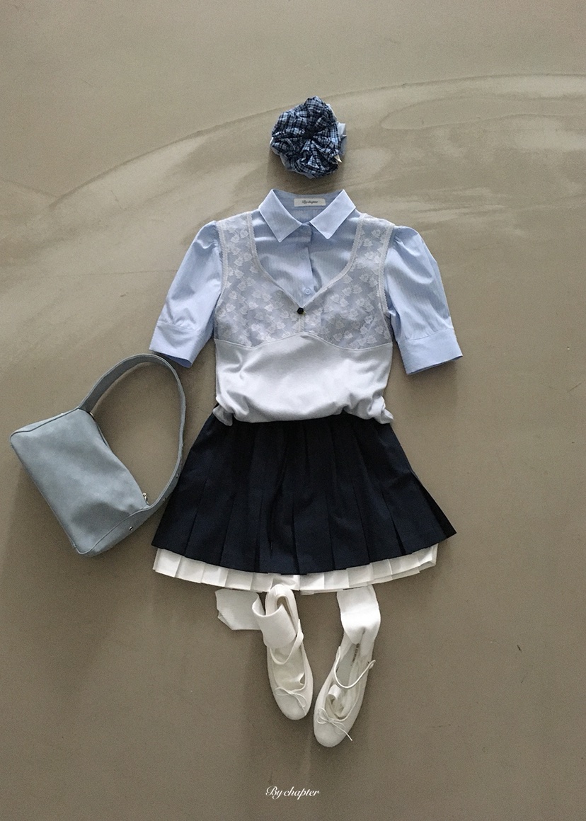 BY CHAPTER韓國東大門直郵女裝新款熱賣襯衫蕾絲衫不含內搭鏤空BY Chapter襯衫/蕾絲衫