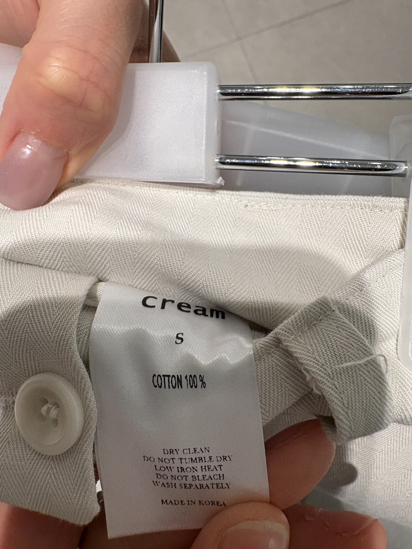 CREAM-P韓國代購女士新款人氣26春夏職業推薦休閑褲人字紋CREAM-P休閑褲