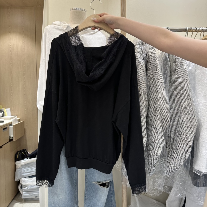 VINTAGE VIBE韓國東大門代購女裝新品職業休閑長袖T恤蕾絲VINTAGE VIBE長袖T恤