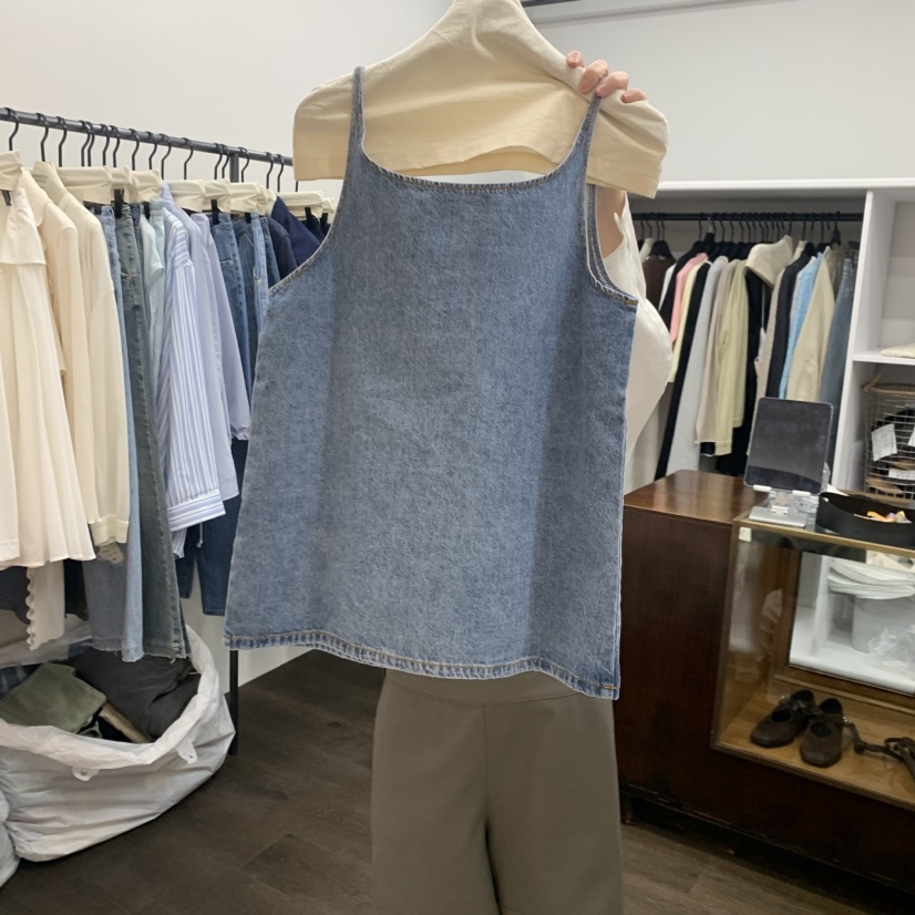 UNANSWERED-MYSTERY/FIFO韓國東大門直郵女士新品人氣吊帶背心UNANSWERED-MYSTERY/FIFO吊帶/背心