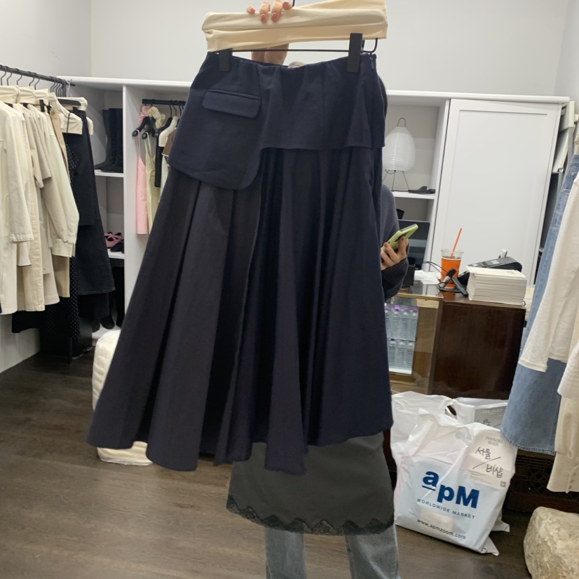 UNANSWERED-MYSTERY/FIFO韓國直郵女士新品休閑長裙包含腰帶UNANSWERED-MYSTERY/FIFO長裙圖色1