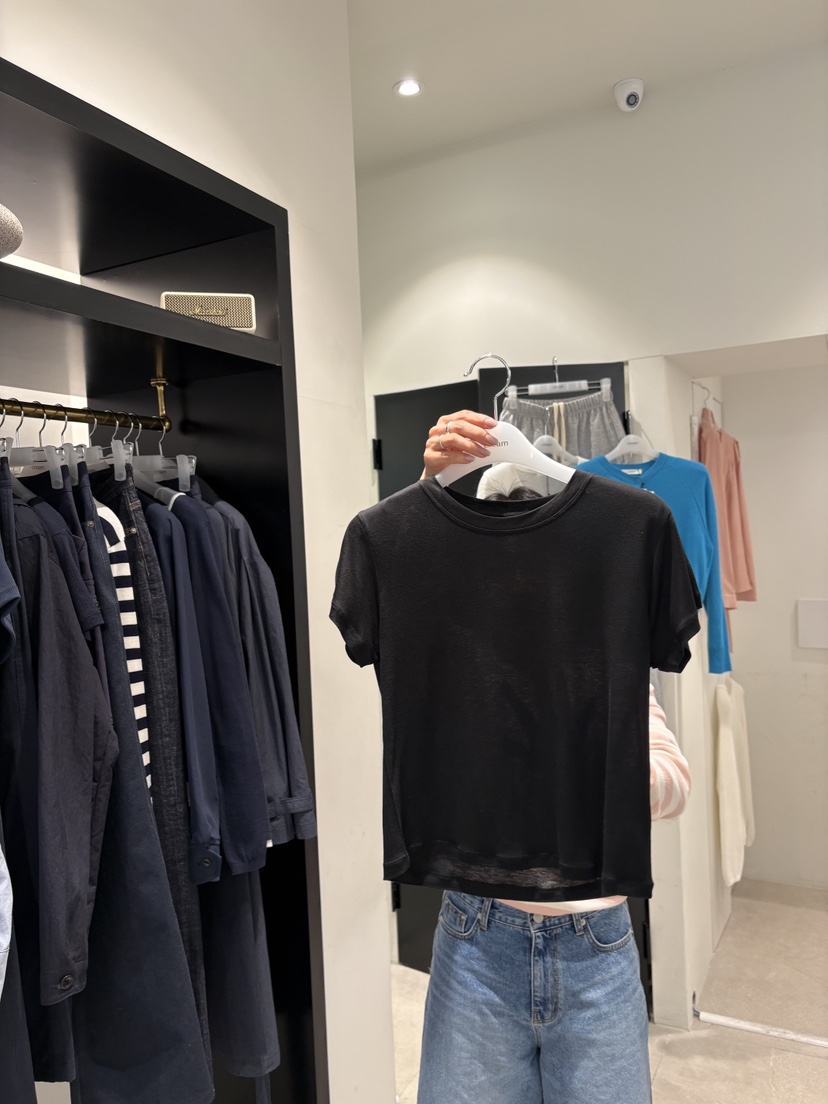 CREAM-P韓國直郵女裝新品人氣推薦時尚26春夏熱賣職業T恤CREAM-PT恤圖色4黑色