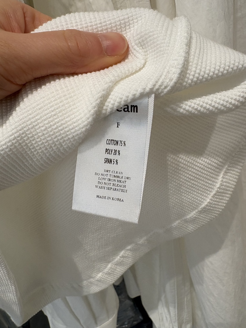 CREAM-P韓國東大門直郵女裝新款熱賣休閑T恤插肩袖華夫格CREAM-PT恤