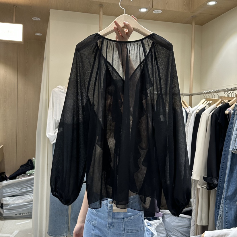 VINTAGE VIBE韓國東大門代購女士新品熱賣襯衫蕾絲衫雪紡VINTAGE VIBE襯衫/蕾絲衫