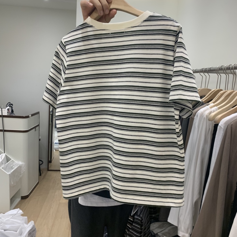 HOUSE OF/DE MERRY韓國直郵實拍女士新品休閑人氣T恤條紋HOUSE OF/DE MERRYT恤