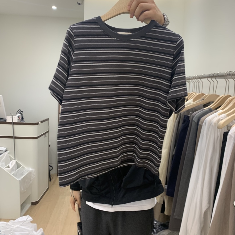 HOUSE OF/DE MERRY韓國直郵實拍女士新品休閑人氣T恤條紋HOUSE OF/DE MERRYT恤圖色3