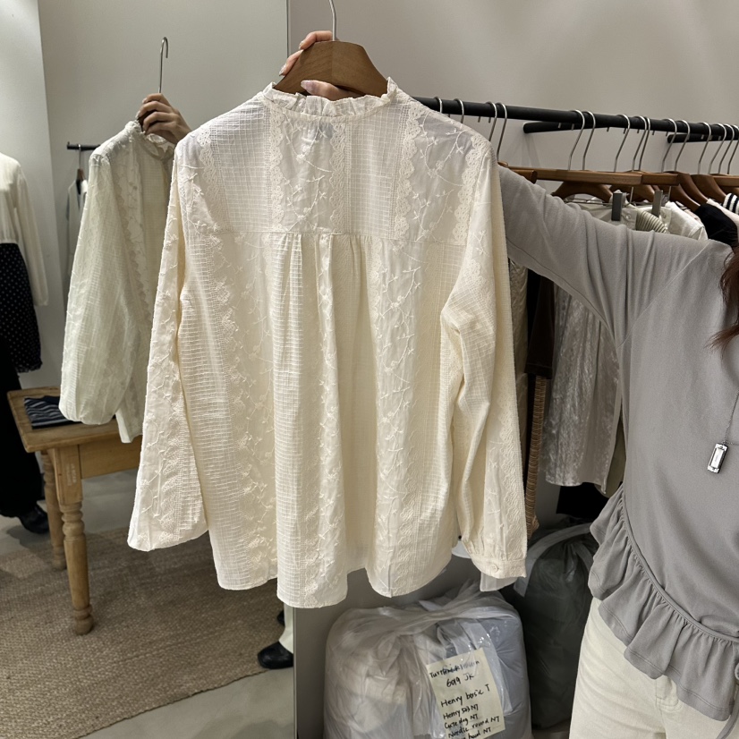 SIERRA韓國東大門直郵女裝新款26春夏休閑時尚襯衫蕾絲衫SIERRA襯衫/蕾絲衫