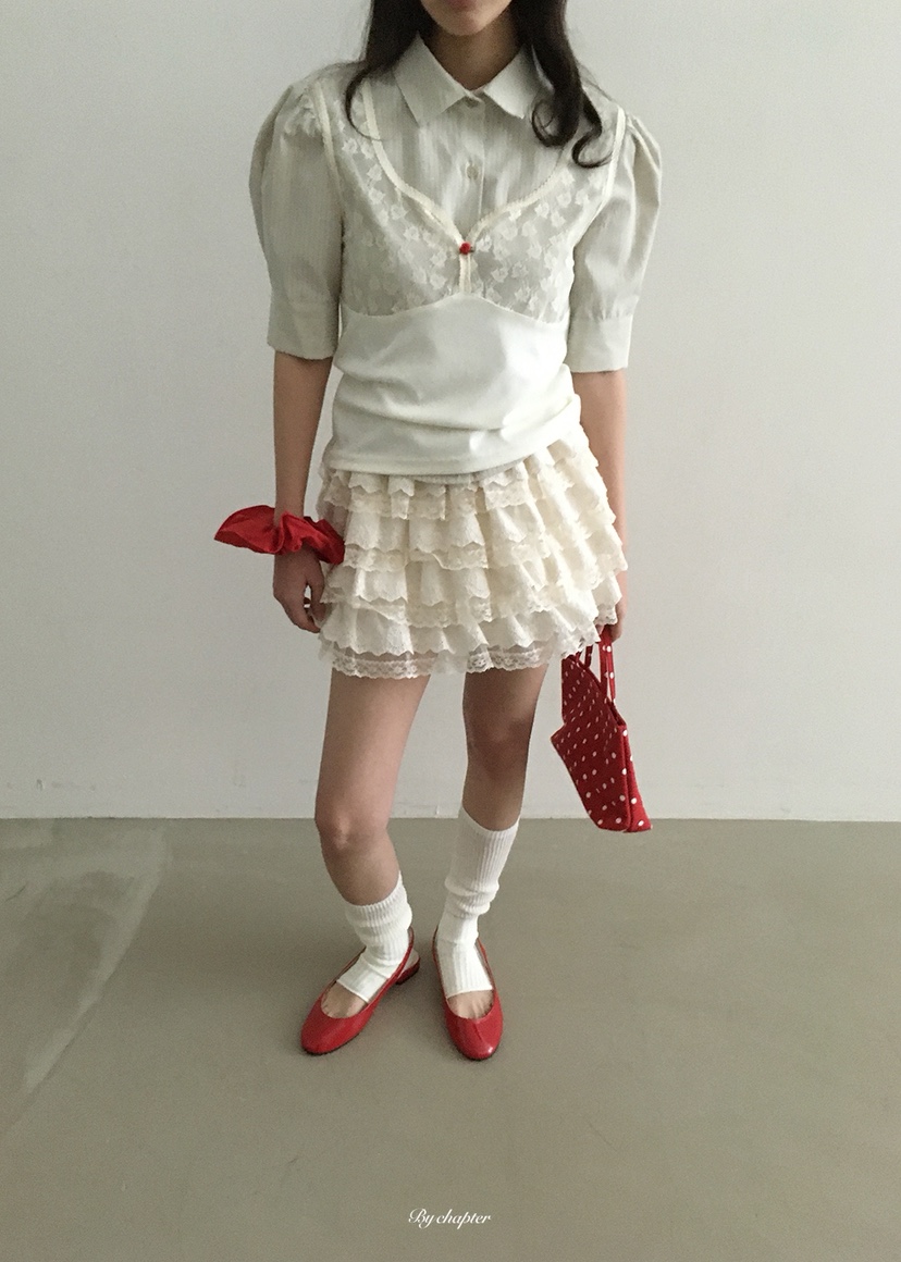 BY CHAPTER韓國直郵實拍女士新品時尚吊帶背心不含內搭蕾絲BY Chapter吊帶/背心