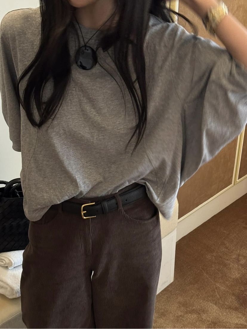 OUTFIT韓國代購女士新款休閑26春夏職業時尚人氣推薦長袖T恤OUTFIT長袖T恤