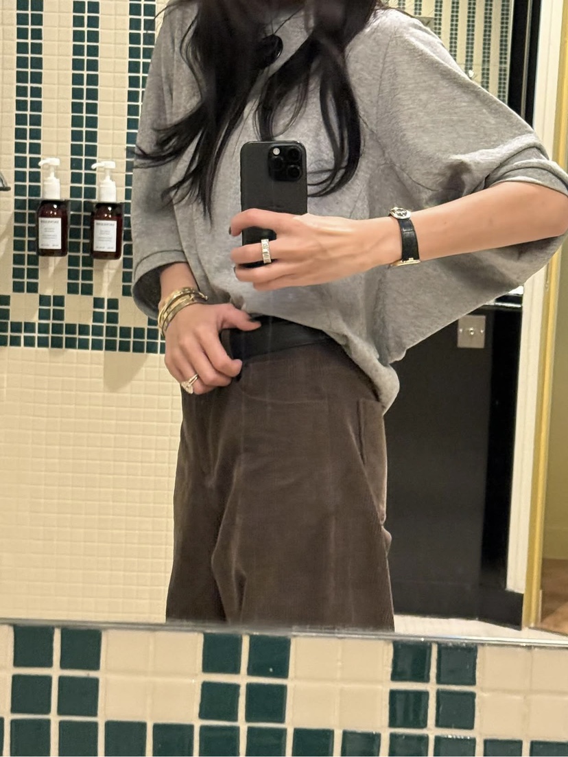 OUTFIT韓國代購女士新款休閑26春夏職業時尚人氣推薦長袖T恤OUTFIT長袖T恤