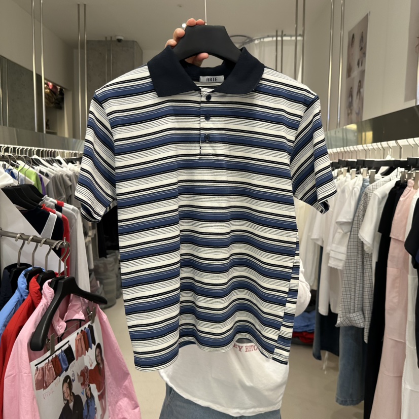 ARTE STUDIO/ATTENTION EDITORIAL韓國直郵女士新品人氣T恤ARTE STUDIO/ATTENTION EDITORIALT恤圖色1深藍色