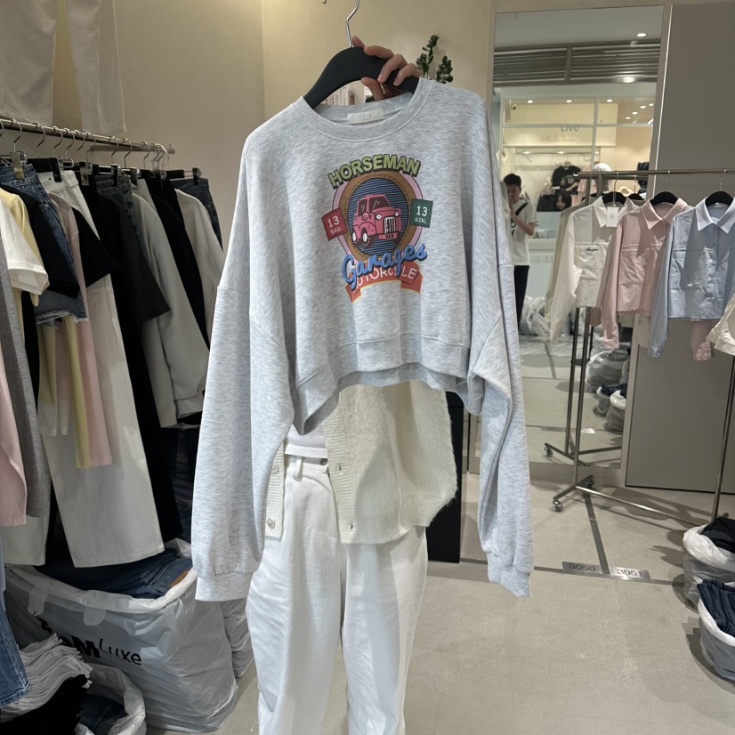 LIVU/MEMO CLASSIC韓國代購女裝新款推薦休閑時尚衛衣破洞LIVU/MEMO CLASSIC衛衣圖色2