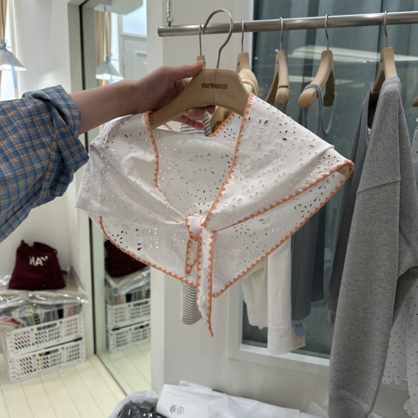 OURMOMENT韓國直郵女士新款推薦職業26春夏人氣時尚圍巾披肩OURMOMENT圍巾/披肩圖色2橘色