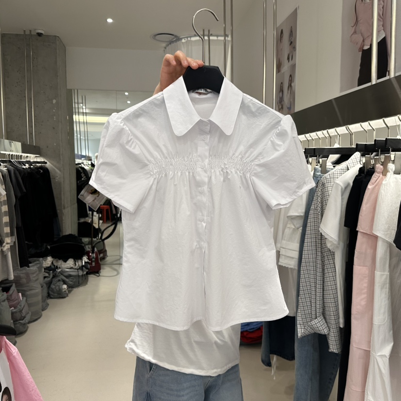 ARTE STUDIO/ATTENTION EDITORIAL韓國東大門代購女裝新款職業襯衫蕾絲衫褶皺ARTE STUDIO/ATTENTION EDITORIAL襯衫/蕾絲衫圖色1