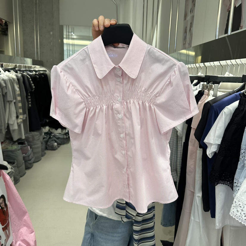 ARTE STUDIO/ATTENTION EDITORIAL韓國東大門代購女裝新款職業襯衫蕾絲衫褶皺ARTE STUDIO/ATTENTION EDITORIAL襯衫/蕾絲衫圖色2