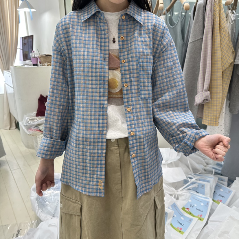 OURMOMENT韓國代購女裝新品休閑熱賣時尚推薦26春夏襯衫蕾絲衫OURMOMENT襯衫/蕾絲衫圖色2