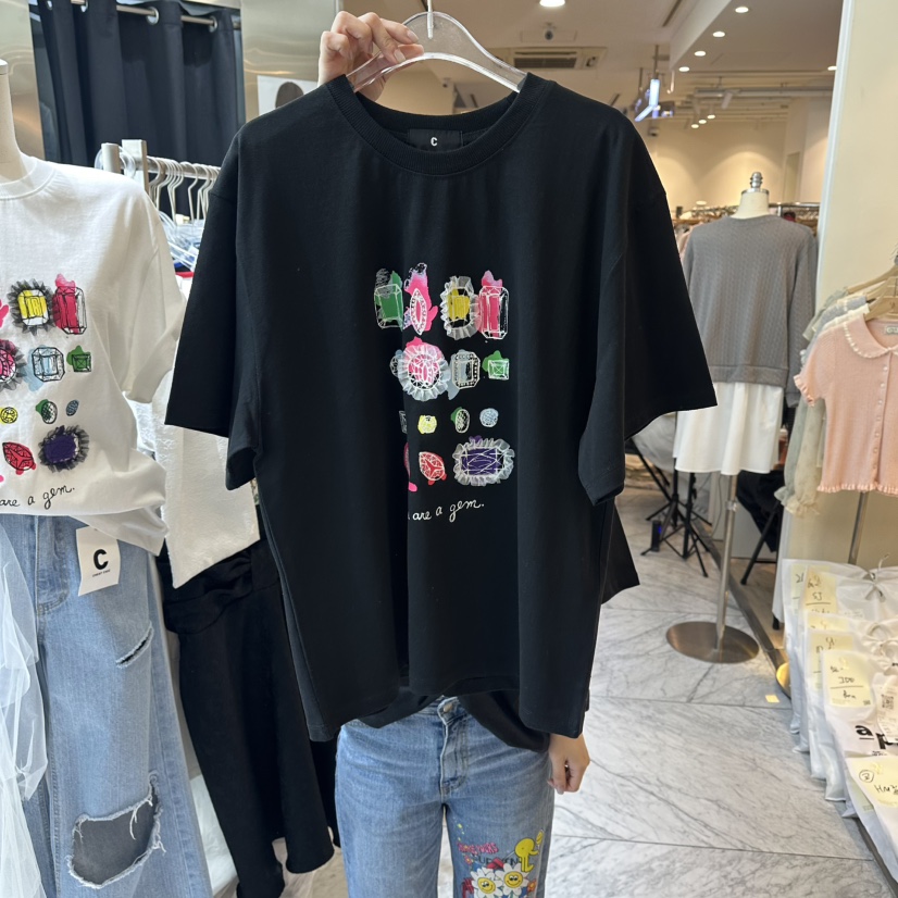 CHEAP-CHIC韓國東大門代購女裝新款26春夏職業休閑人氣T恤CHEAP-CHIC/CHARLES THE SECONDT恤圖色2